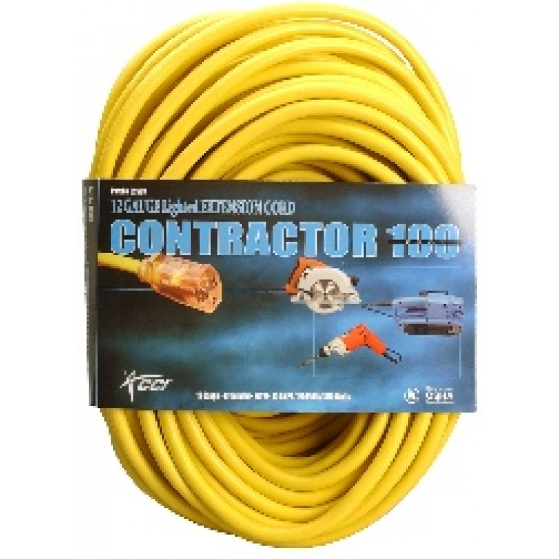 Southwire 12/3 Extension Cord SJTW 15A 125V 50 FT - Yellow with