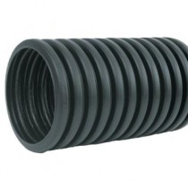4" Heavy-Duty Corrugated Poly Drainage Tubing Solid