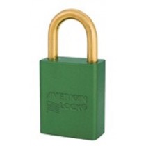 American Lock Aluminum Safety Lockout Padlock 1" Green Keyed Alike
