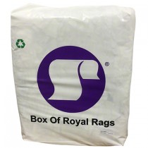 Rags White Cotton 25 LB. Poly Bag w/handle