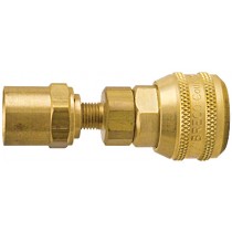 Breco 1/4" Coupler Brass x 5/8" OD Sleeve Lock