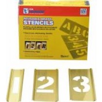 3" Interlocking Brass Stencil Pack - Numbers Only