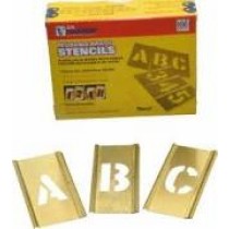 3" Interlocking Brass Stencil Pack - Letters 33 PC Set