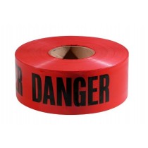 Empire "Danger Danger Danger" Barricade Tape 3" X 1000' Red