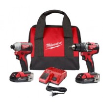 ** DISCONTINUED BY MFG ** Milwaukee M18 Compact 1/2" Brushless Compact Drill & Impact Driver Kit
