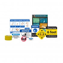 CENTER/KIT, BACK TO WORK KIT, INCLUDES VARIETY OF COVID-19 RELATED SIGNAGE AND IDENTIFICATION PRODUCTS FOR SMALL BUSINESS