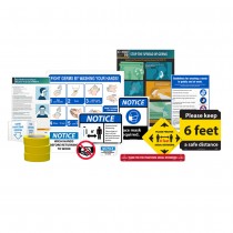 CENTER/KIT, BACK TO WORK KIT, INCLUDES VARIETY OF COVID-19 RELATED SIGNAGE AND IDENTIFICATION PRODUCTS FOR MEDIUM BUSINESS