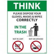 THINK PLEASE DISPOSE OF PROPERLY, 24 X 18 POSTER