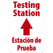 TESTING STATION STRAIGHT ARROW, A-FRAME SIGNICADE SIGN 36X24 SIGN