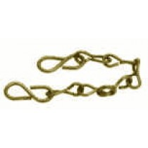 Coupling Brass Chain W/Hooks 6"