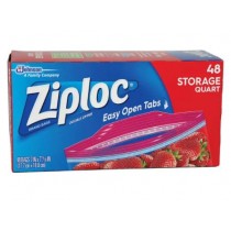 Ziploc Double Zipper Storage Bag Quart 1.75 Mil 48/BX