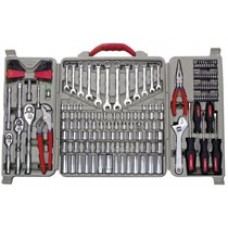 Crescent 1/4" and 3/8" Drive 6-Pt SAE/Metric Professional Tool Set, 180 Piece