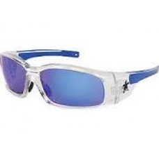 Crews Swagger Safety Glasses Clear w/Blue Mirror