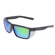 Crews Swagger SR2 Series Gray Safety Glasses Green Mirror Polarized Lenses w/ Detachable Side Shields