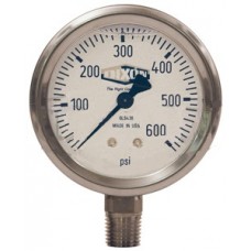 2-1/2" face 1/4" LM Liquid Filled Gauge 0-600 PSI