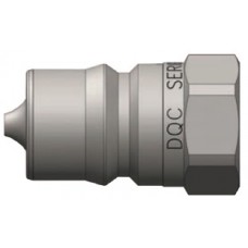 DQC 1/2" x 1/2" FNPT Steel H-Series ISO-B Nipple