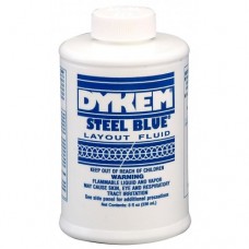 Dykem Steel Blue Layout Fluid 8 OZ. Brush Top