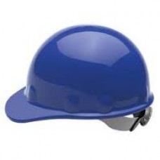 Fibre-Metal Fiberglass Safety Cap w/Quick-Lok Attachments & 3-R Ratchet Headgear Blue