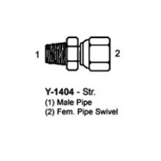 1/8" MNPT X 1/8" FNPT HYDRAULIC ADAPTER - SWIVEL