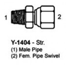 3/4" MNPT X 3/8" FNPT HYDRAULIC ADAPTER - SWIVEL