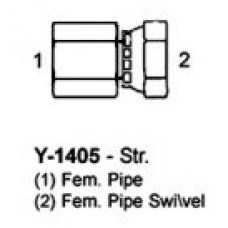 3/8" FNPT X 3/8" FNPT HYDRAULIC ADAPTER - SWIVEL