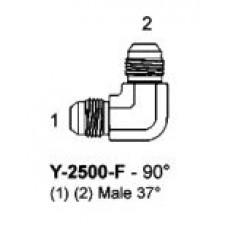 3/8" X 3/8" HYDRAULIC ADAPTER - MALE JIC 90° ELBOW