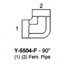 3/8" FNPT X 3/8" FNPT HYDRAULIC ADAPTER - 90° ELBOW