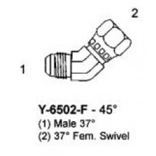 3/8" X 3/8" HYDRAULIC ADAPTER - MJIC X FJIC 45 ELBOW