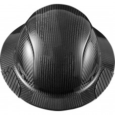 Lift DAX Carbon Fiber Full Brim Safety Hat - Black Gloss