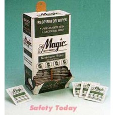 Magic Safety Respirator Wipes 5" X 8" Non-Alcohol 100/BX