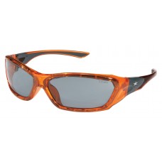 ForceFlex Safety Glasses Translucent Orange w/ Silver Mirror Lens