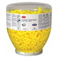 3M E-A-Rsoft Yellow Neons One Touch Refill Earplugs Uncorded, Regular Size 500/Carton (Can use with 391-0000 Dispenser)