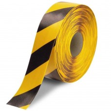 50 Mil Heavy Duty Floor Tape, 3" X 100', Black/Yellow Striped