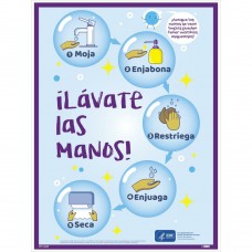 WASH YOUR HANDS SPANISH, 24 X 18 POSTER
