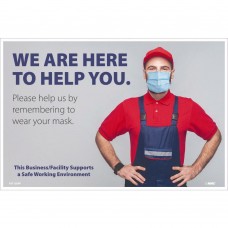 WE ARE HERE TO HELP YOU, 12 X 18 PAPER POSTER