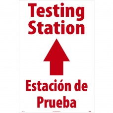TESTING STATION STRAIGHT ARROW, A-FRAME SIGNICADE SIGN 36X24 SIGN