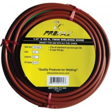 Profax Grade R 1/4" X 50' Twin Hose B/B Fitting for use with Acetylene only