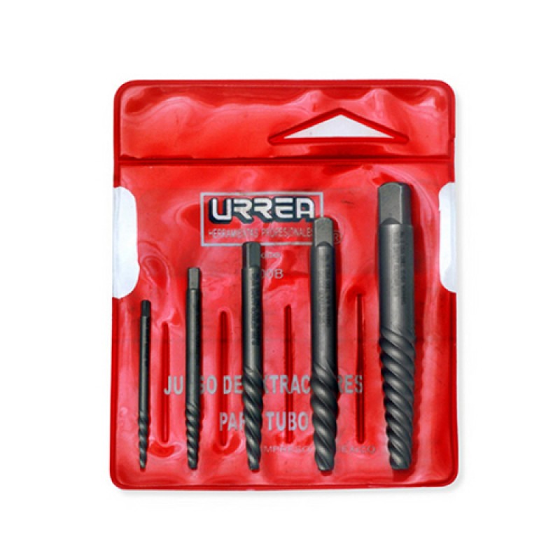 Urrea Spiral Flute Screw Extractor Set 5 PC 1 8 3 4 Gopher Industrial 